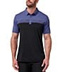 TravisMathew Perspective Shift Short Sleeve Polo Shirt, Color:Marlin - Image 1