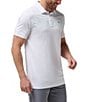 Color:White - Image 1 - Round It Up Modern Fit Short Sleeve Polo Shirt