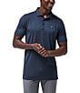Color:Total Eclipse - Image 1 - Round It Up Modern Fit Short Sleeve Polo Shirt