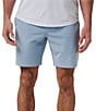 TravisMathew Tech Chino 8#double; Inseam Shorts, Color:Ash Blue - Image 1