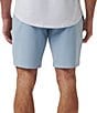 TravisMathew Tech Chino 8#double; Inseam Shorts, Color:Ash Blue - Image 2