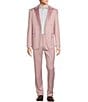 Color:Pink - Image 3 - Modern Fit Allover Printed Suit Jacket