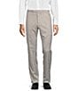 Color:Light Grey - Image 1 - Modern Fit Flat Front Allover Print Dress Pants