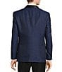 Color:Blue - Image 2 - Modern Fit Paisley Jacquard Pattern Suit Jacket