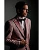 Color:Pink - Image 5 - Modern Fit Stretch Tuxedo Vest