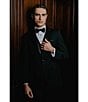 Tre Vero Modern Fit Peak Lapel Tuxedo Jacket, Color:Black - Image 6