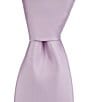 Color:Lavender - Image 1 - Solid 3#double; Silk Tie