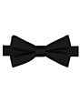 Color:Black - Image 1 - Solid Pre-Tied Bow Tie