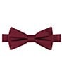 Color:Burgundy - Image 1 - Solid Pre-Tied Bow Tie