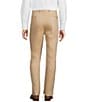 Color:Tan - Image 2 - Modern Fit Flat Front Cotton Suit Pants