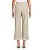 Trina Turk Abbey Stretch Linen Flat Front Notch Hem Crop Coordinating Pants, Color:Biarrtiz Beige - Image 2