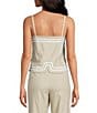 Trina Turk Avignon Stretch Linen Square Neck Sleeveless Coordinating Top, Color:Biarritz Beige - Image 2
