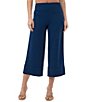 Trina Turk Bahooka Georgette High Waits Wide Leg Cropped Pants, Color:Ink - Image 1