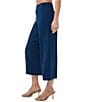 Trina Turk Bahooka Georgette High Waits Wide Leg Cropped Pants, Color:Ink - Image 3