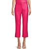 Color:Pink Paradise - Image 1 - Banshee Mid Rise Straight Leg Pocketed Cropped Cuffed Hem Pants
