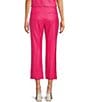 Color:Pink Paradise - Image 2 - Banshee Mid Rise Straight Leg Pocketed Cropped Cuffed Hem Pants