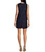 Trina Turk Bev Embroidered Dot Cut-Out Round Neck Sleeveless Sheath Mini Dress, Color:Ink - Image 2