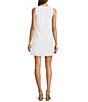 Trina Turk Bev Embroidered Dot Cut-Out Round Neck Sleeveless Sheath Mini Dress, Color:Whitewash - Image 2