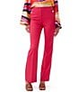 Color:Hibiscus - Image 1 - Boynton Woven High Waist Wide Leg Kick Flare Side Zip Pants