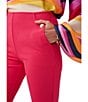 Color:Hibiscus - Image 3 - Boynton Woven High Waist Wide Leg Kick Flare Side Zip Pants