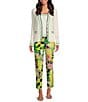 Trina Turk Break Point Stripe Square Neck Sleeveless Cami, Color:Whitewash - Image 3