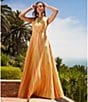 Color:Palmasupe - Image 5 - Bryony Sorento Stripe Jacquard V-Neck Sleeveless A-Line Maxi Dress