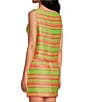 Trina Turk Cayley Sorento Stripe Jacquard Boat Neck Sleeveless Side Bow Detail Coordinating Top, Color:Palmasupe - Image 4