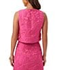 Trina Turk Cayley Sweetheart Jacquard Boat Neck Sleeveless Top, Color:Snapdragon - Image 2