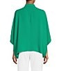 Color:Agave - Image 2 - Concourse Surplice V-Neck Short Sleeve Oversized Top