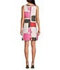 Trina Turk Creosote Color Block Jacquard Square Neck Sleeveless Dress, Color:Pink Multi - Image 2
