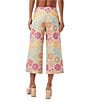 Trina Turk Diona Umbrella Jacquard Mid-Rise Wide Leg Crop Pants, Color:Multi - Image 2