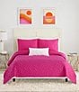 Color:Pink - Image 1 - Dream Weaver Quilted Embroidered Coverlet Mini Set