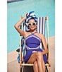 Trina Turk Grasse Stretch Linen Halter Neck Sleeveless Side Cutout Dress, Color:Cobalt Cove - Image 6
