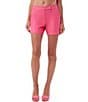 Color:Pink Paradise - Image 1 - Hermosa Twill Flat Front Pleated Shorts