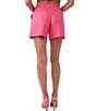 Color:Pink Paradise - Image 2 - Hermosa Twill Flat Front Pleated Shorts