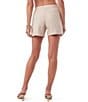 Color:Flawless Beige - Image 2 - Hermosa Twill Flat Front Pleated Shorts