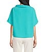 Trina Turk Honeysuckle Georgette Folded Funnel Neck Short Sleeve Top - Image 6