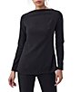 Trina Turk Legend Drape Suiting Boat Neck Long Sleeve Top,Specials : American Fashion Style Bags On Sale