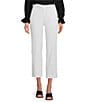 Color:White - Image 1 - Lulu Cotton Stretch Straight Leg Cropped Pants