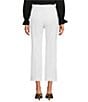 Color:White - Image 2 - Lulu Cotton Stretch Straight Leg Cropped Pants