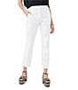 Trina Turk Lulu Stretch Cotton Mid Rise Crop Pants, Color:White - Image 1