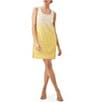 Color:Sunshine State - Image 1 - Marley Ombre Sequin Square Neck Sleeveless Shift Dress