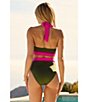 Trina Turk Monaco Color Block Banded High Waist Swim Bottom, Color:Multi - Image 5
