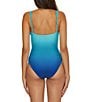Color:Moon - Image 2 - Moon Opal Ombre Print Scoop Neck One Piece Swimsuit