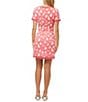 Trina Turk Motion Printed V-Neck Short Sleeve Belted Dress, Color:Coral Crush - Image 2