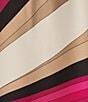 Trina Turk Nallia Satin Georgette Wynwood Wave Print Round Neck 3/4 Flare Sleeve Dress, Color:Fairy Fuchsia - Image 3