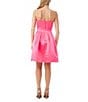 Color:Pink Paradise - Image 2 - Nautilus Satin Strapless Pleated Side Pocket Fit And Fare Dress