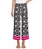 Trina Turk Orlett Printed Georgette Flat Front Cropped Coordinating Pants, Color:Multi - Image 1