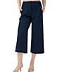 Trina Turk Payton Stretch Pique Wide Leg Cropped Pant, Color:Indigo - Image 1