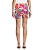 Trina Turk Pommes Abstract Double Georgette Printed High Rise Shorts, Color:Multi - Image 2